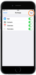 iPhone Exchange Setup - step 7